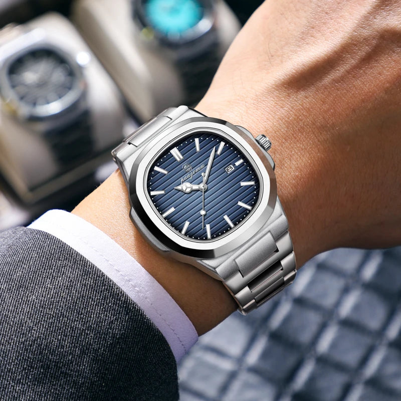 PAAZOMU 2025New Men Stainless Steel Watch Quartz Waterproof Male Clock Business Watch Mens Watches Top Brand Luxury Men Watch