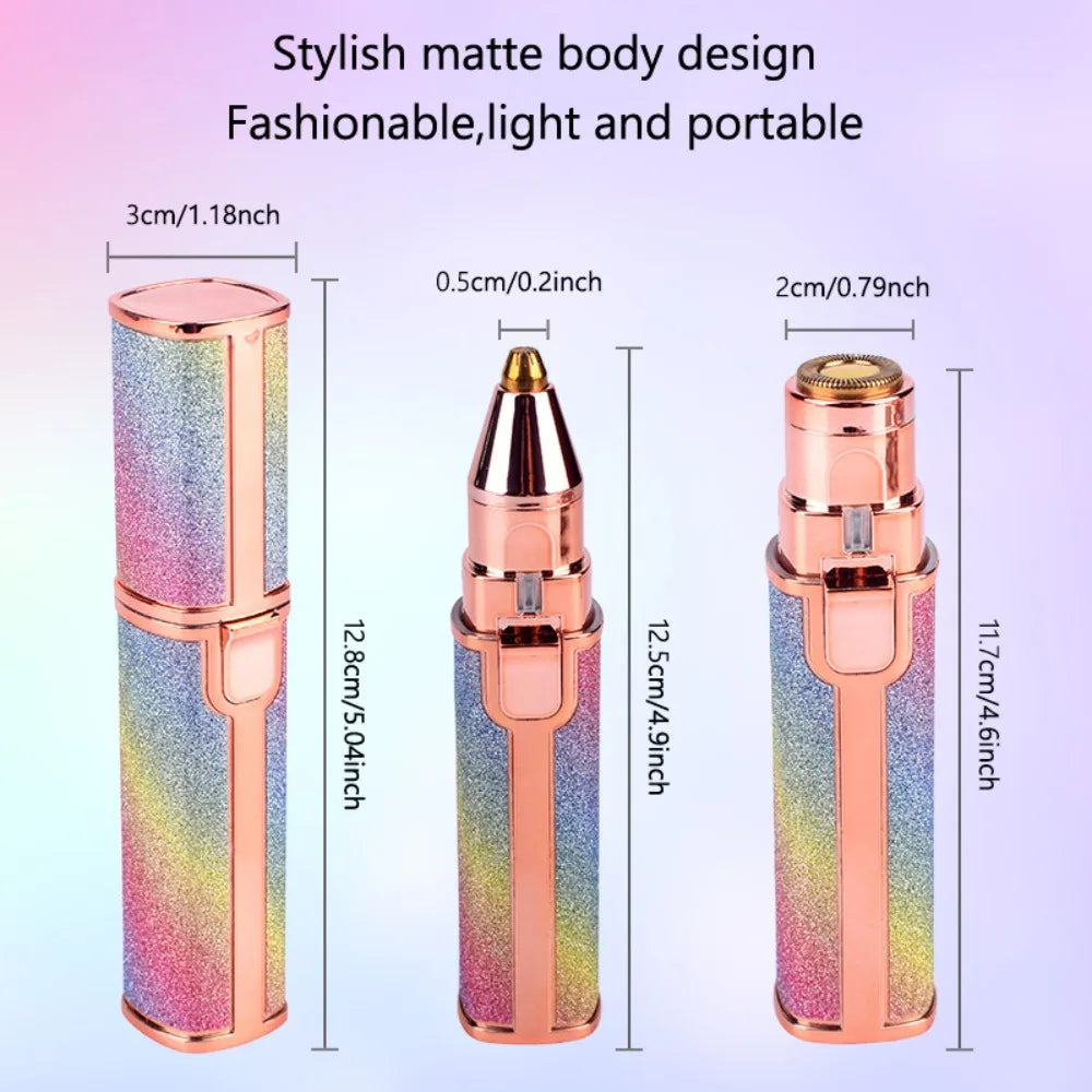 2-in-1 Flawless | Hair Remover & Eyebrow Trimmer – Painless, Portable & Rechargeable